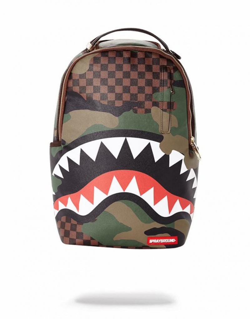 Multicolor Men\'s Sprayground Sharks In Paris Backpacks | GRLC05321