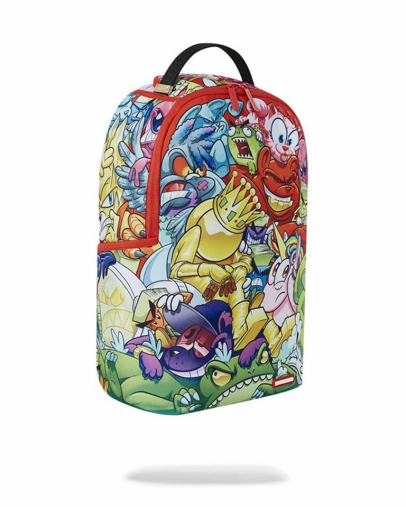 Multicolor Men's Sprayground Smashed Backpacks | OJTF28054