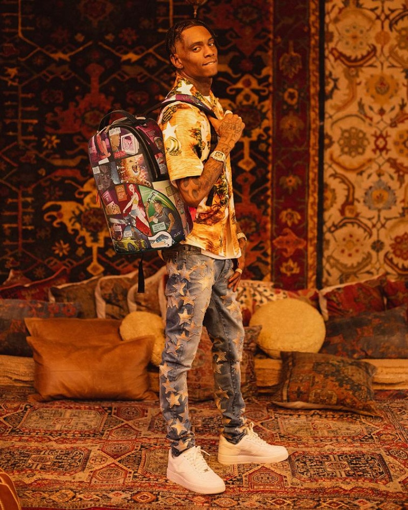 Multicolor Men's Sprayground Soulja Boy Backpacks | OFMW27981