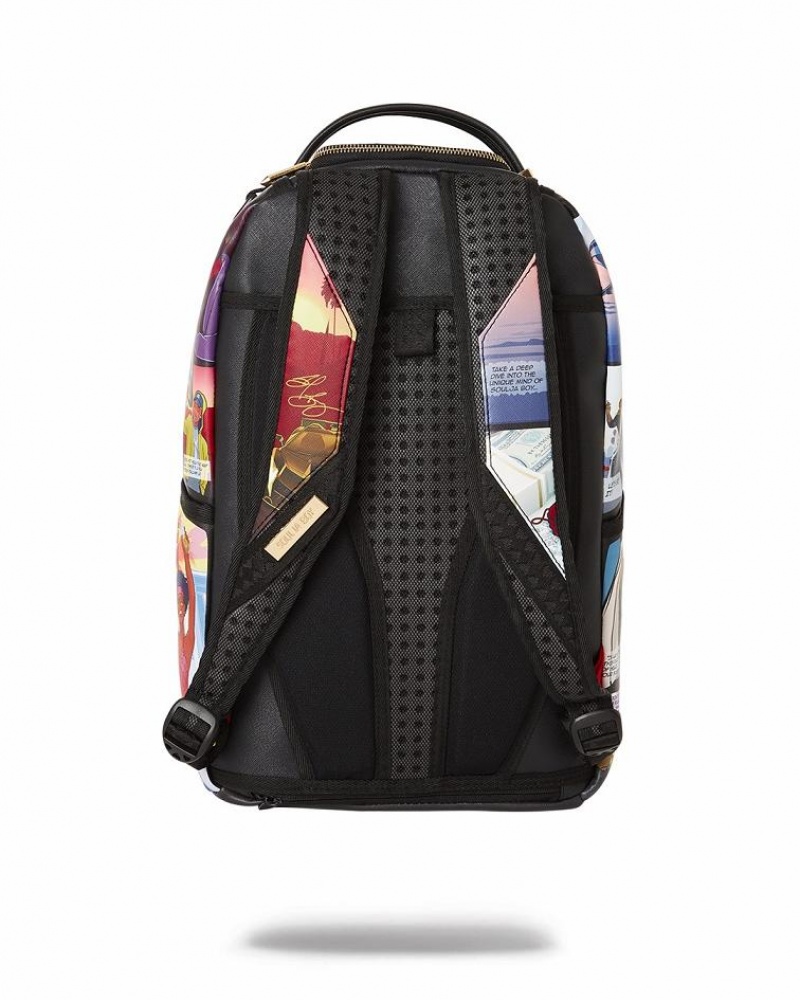 Multicolor Men's Sprayground Soulja Boy Backpacks | OFMW27981