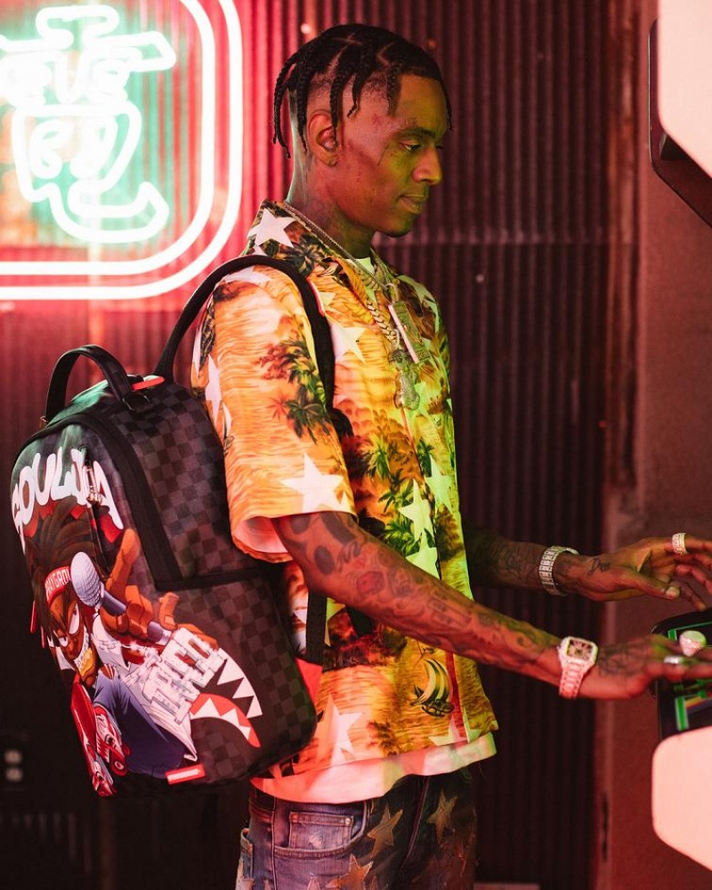 Multicolor Men's Sprayground Soulja Boy Backpacks | JFNZ35174