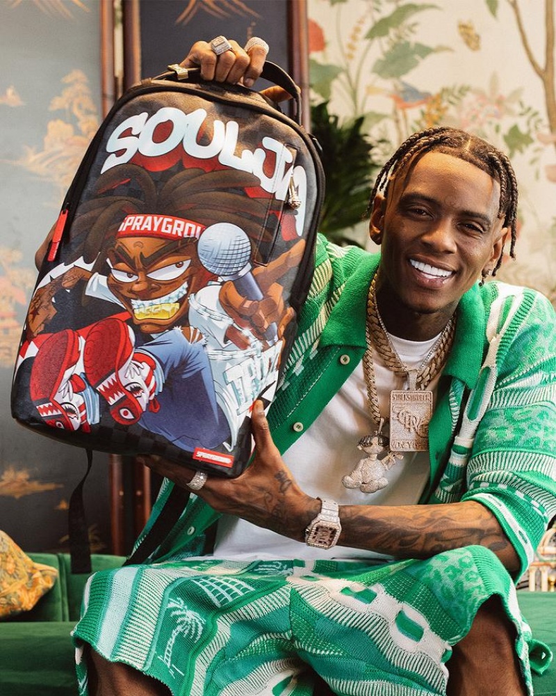 Multicolor Men's Sprayground Soulja Boy Backpacks | JFNZ35174