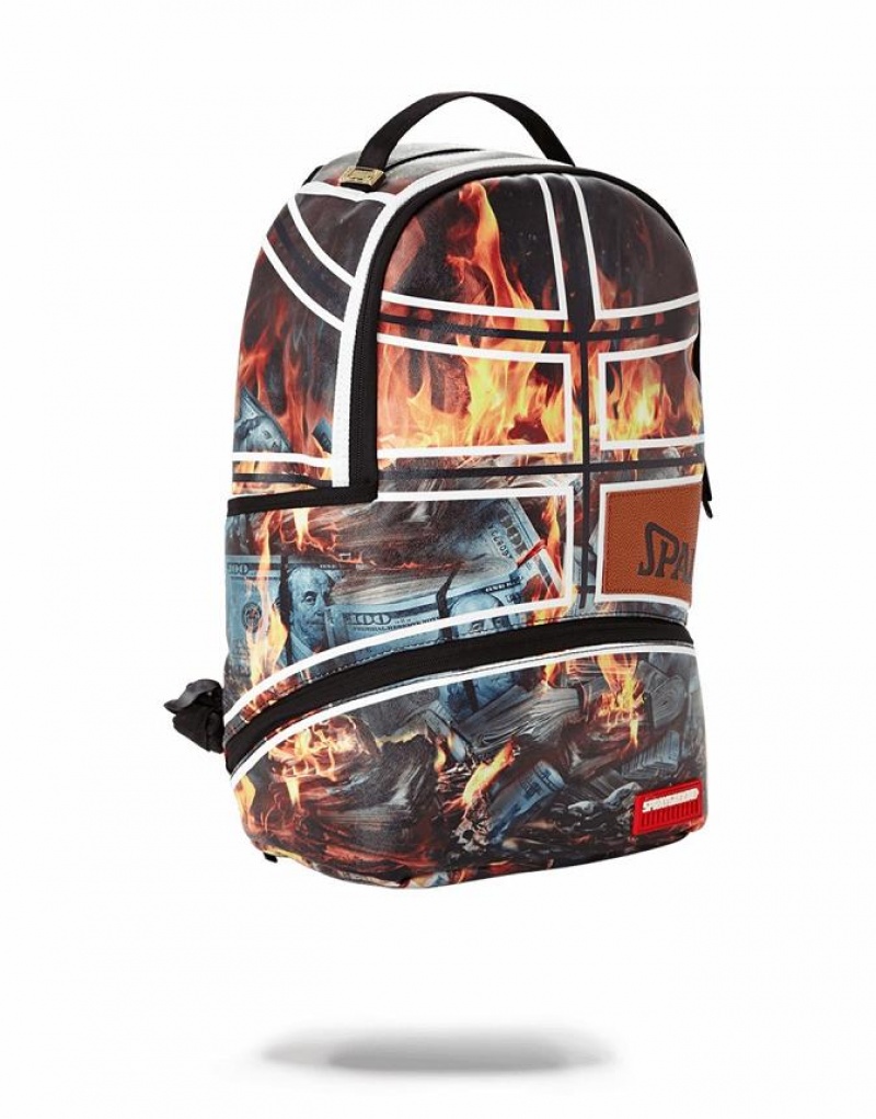 Multicolor Men's Sprayground Spalding X Backpacks | GADC71043