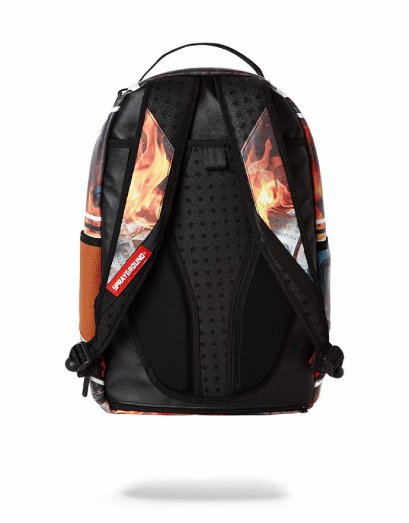 Multicolor Men's Sprayground Spalding X Backpacks | GADC71043