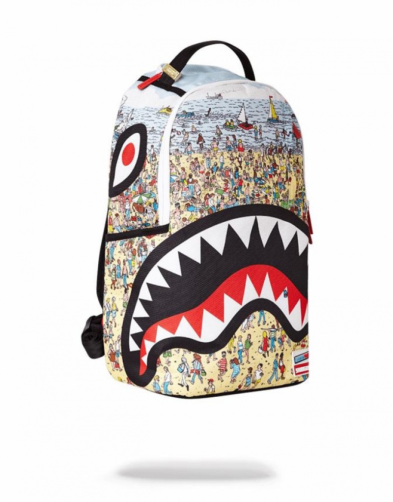 Multicolor Men's Sprayground Spalding X Backpacks | BJRF12089