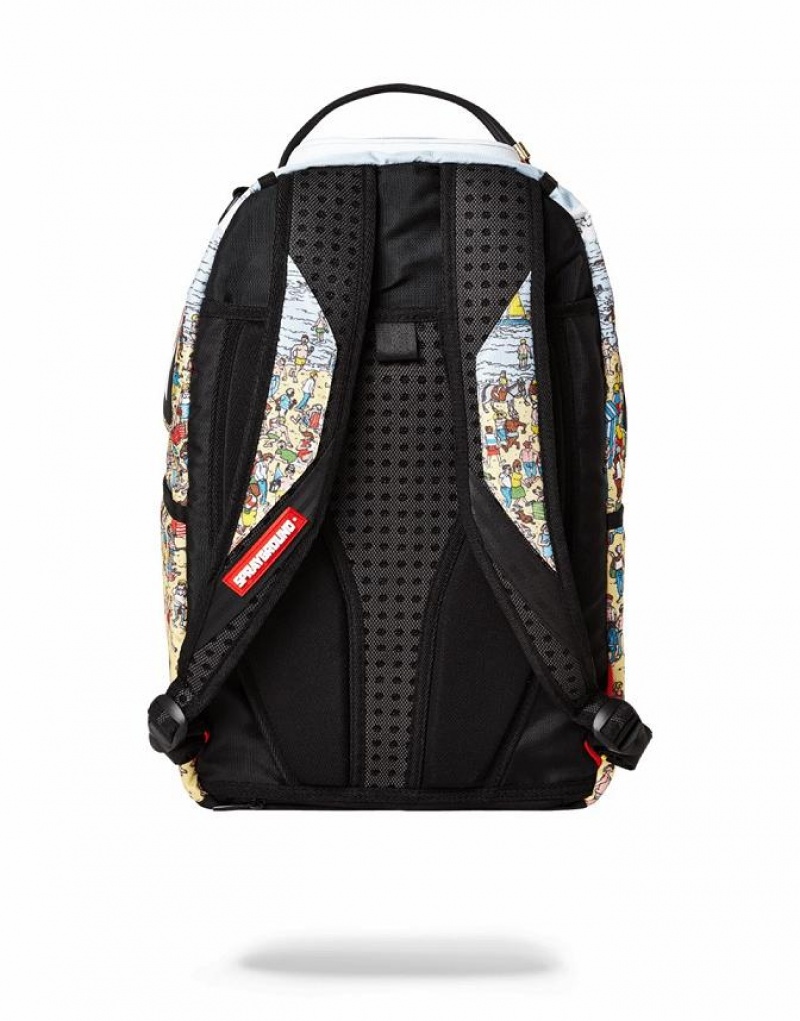 Multicolor Men's Sprayground Spalding X Backpacks | BJRF12089