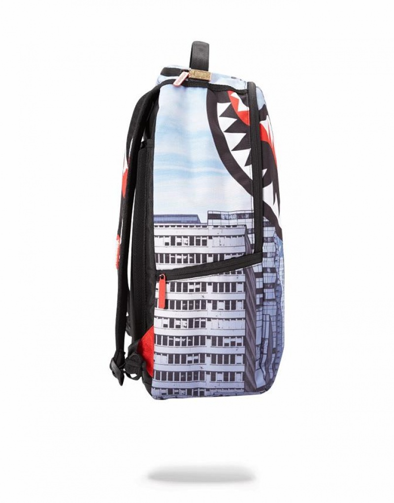 Multicolor Men's Sprayground Spiderman Upside Backpacks | HAFS91570