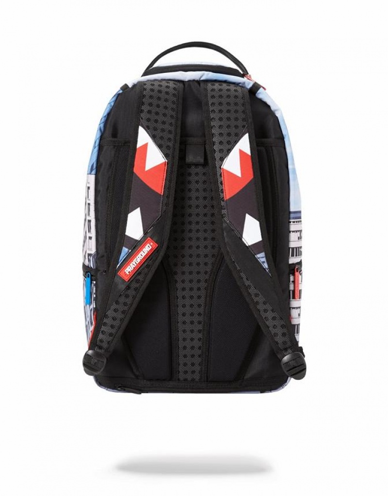 Multicolor Men's Sprayground Spiderman Upside Backpacks | HAFS91570