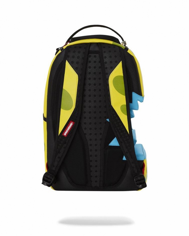 Multicolor Men's Sprayground Spongebob Sharkbite Backpacks | OPXY58601