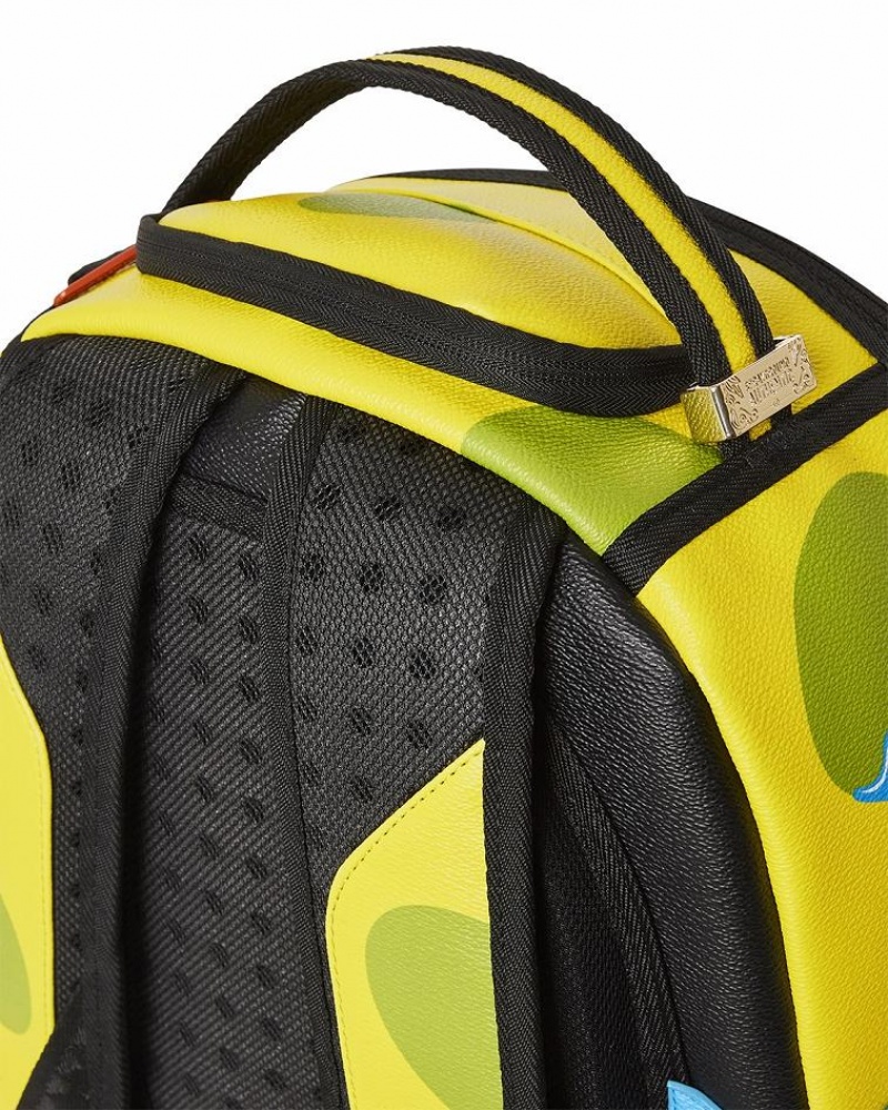 Multicolor Men's Sprayground Spongebob Sharkbite Backpacks | OPXY58601