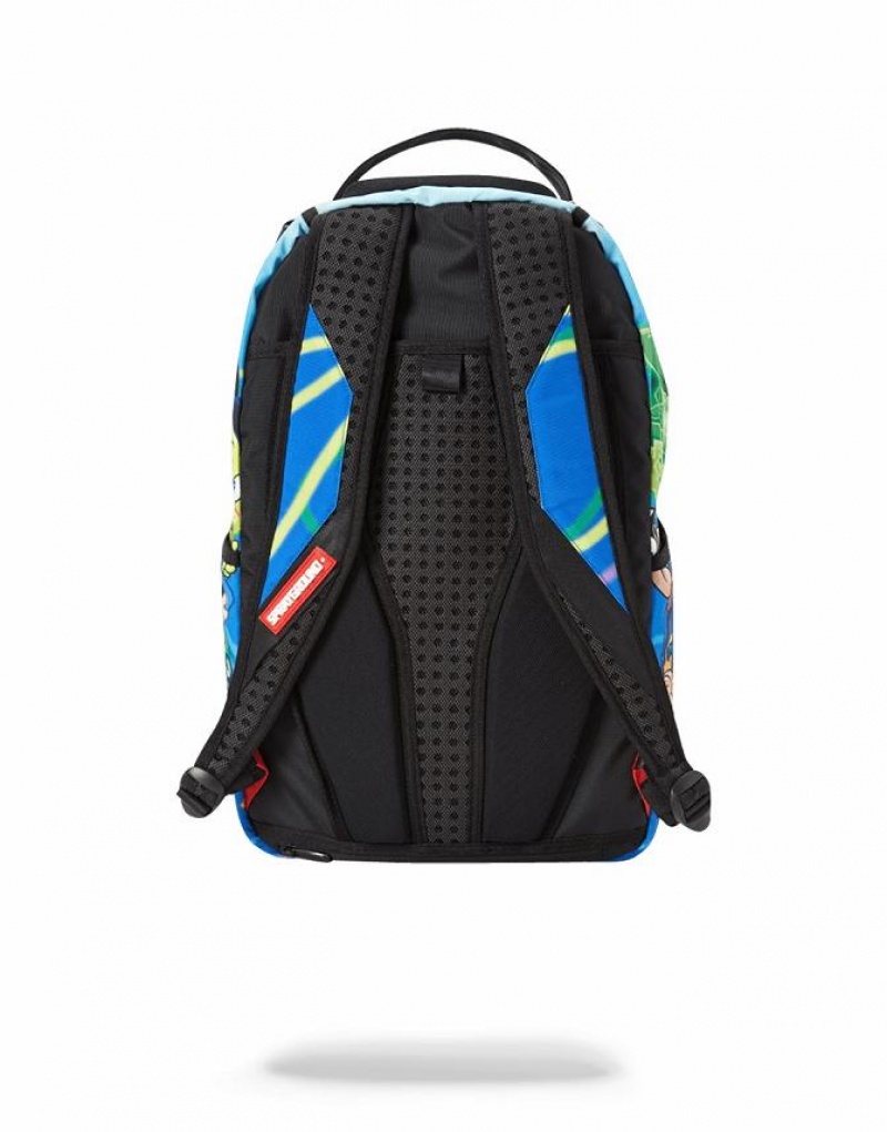 Multicolor Men's Sprayground Spongebob Shark Squad Backpacks | GTWN93075