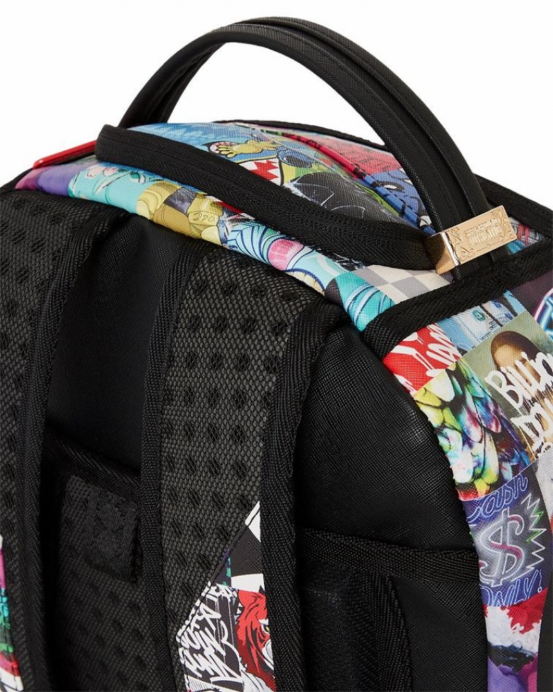 Multicolor Men's Sprayground Sprayworld Backpacks | CQYH04189