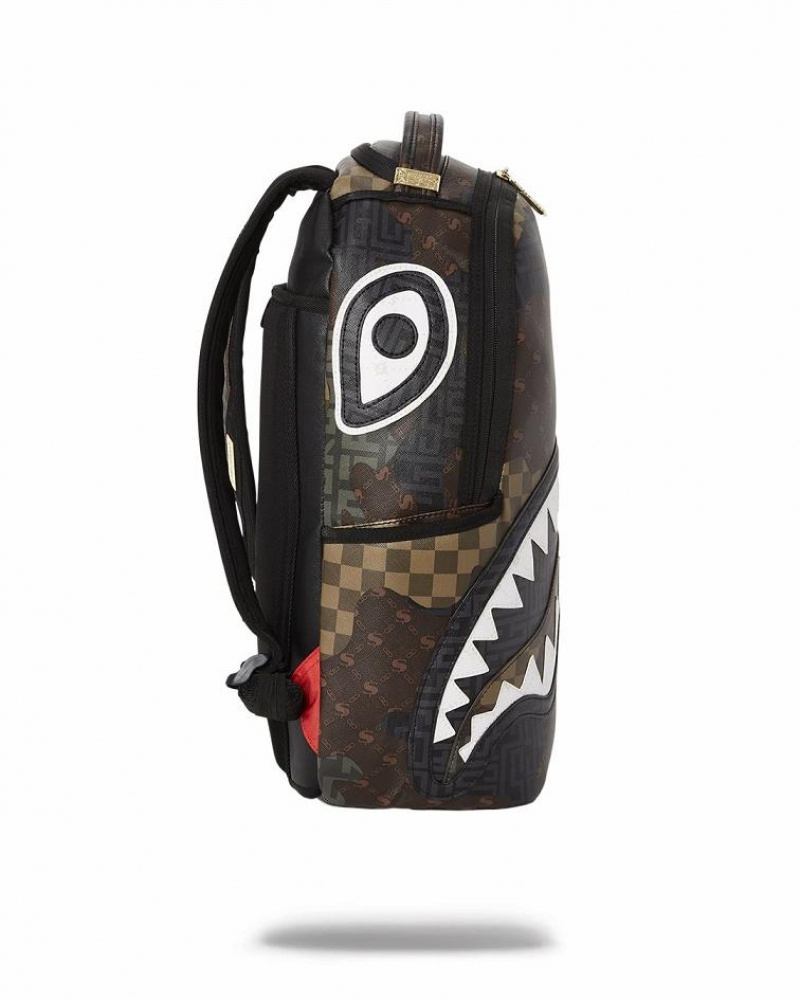 Multicolor Men's Sprayground Stealth Mode Backpacks | OZAE37145