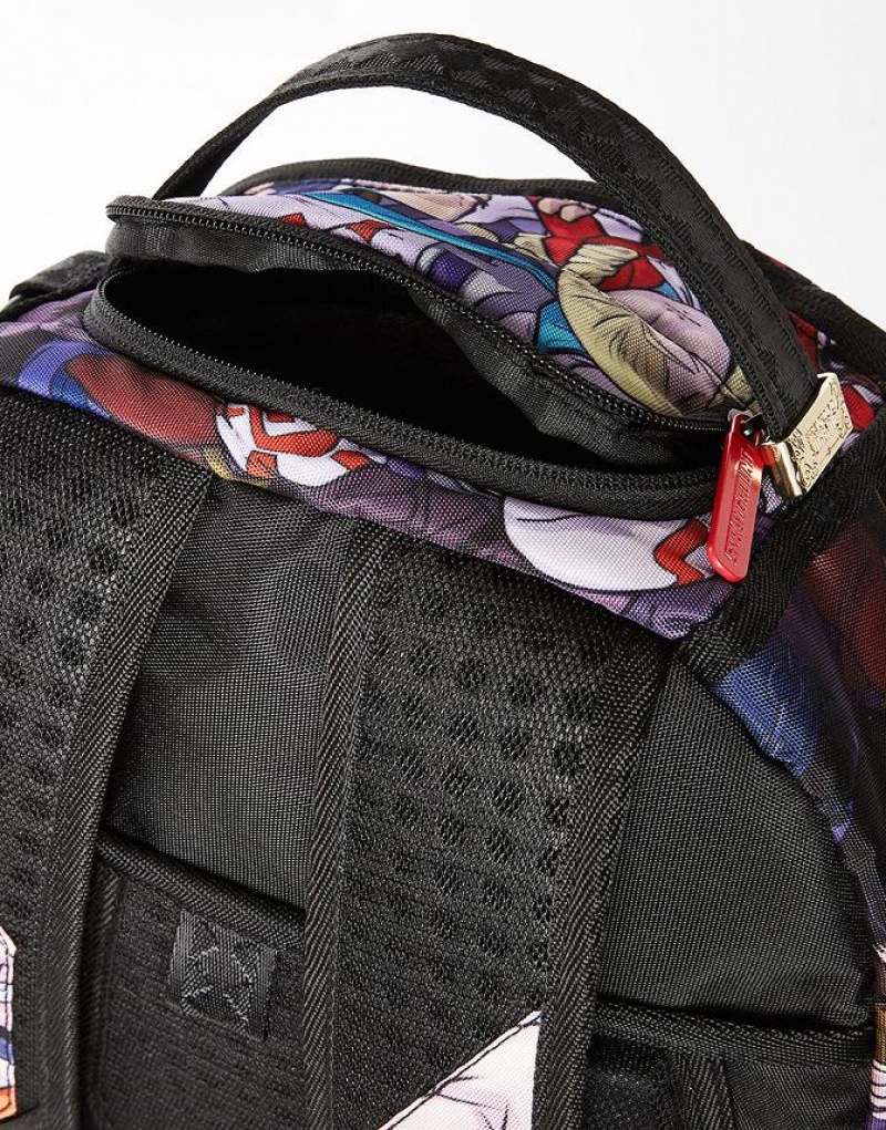 Multicolor Men's Sprayground Street Fighter Backpacks | XRQO74509