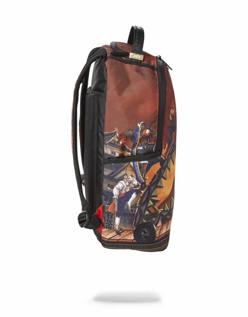 Multicolor Men's Sprayground Street Fighter Backpacks | ZGLW57160