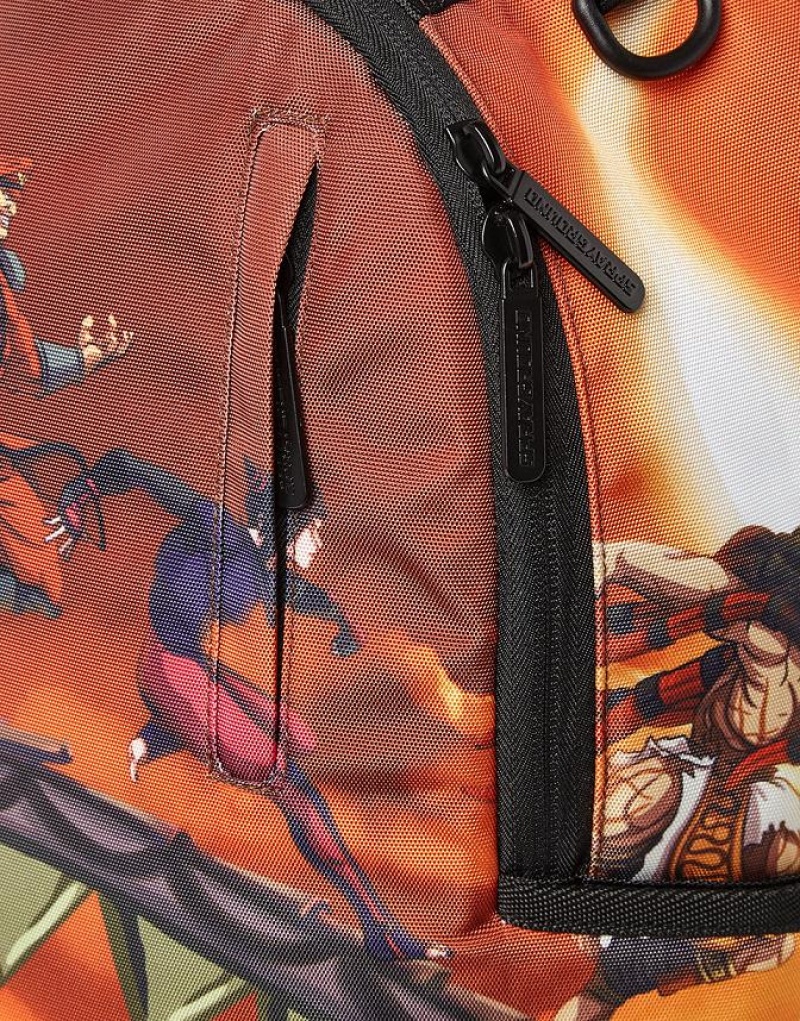 Multicolor Men's Sprayground Street Fighter Backpacks | ZGLW57160