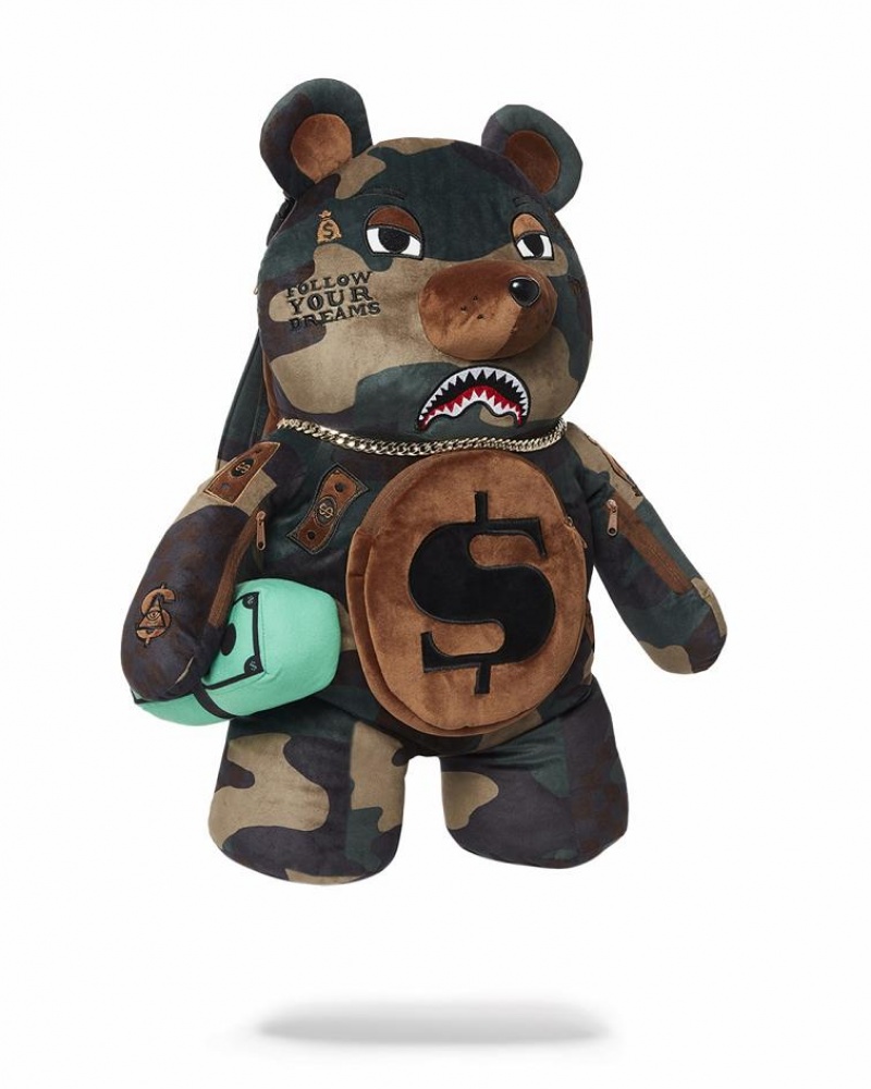 Multicolor Men's Sprayground Teddy Bear Backpacks | EVWN52310