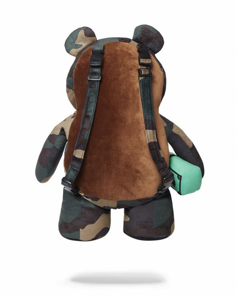 Multicolor Men's Sprayground Teddy Bear Backpacks | EVWN52310