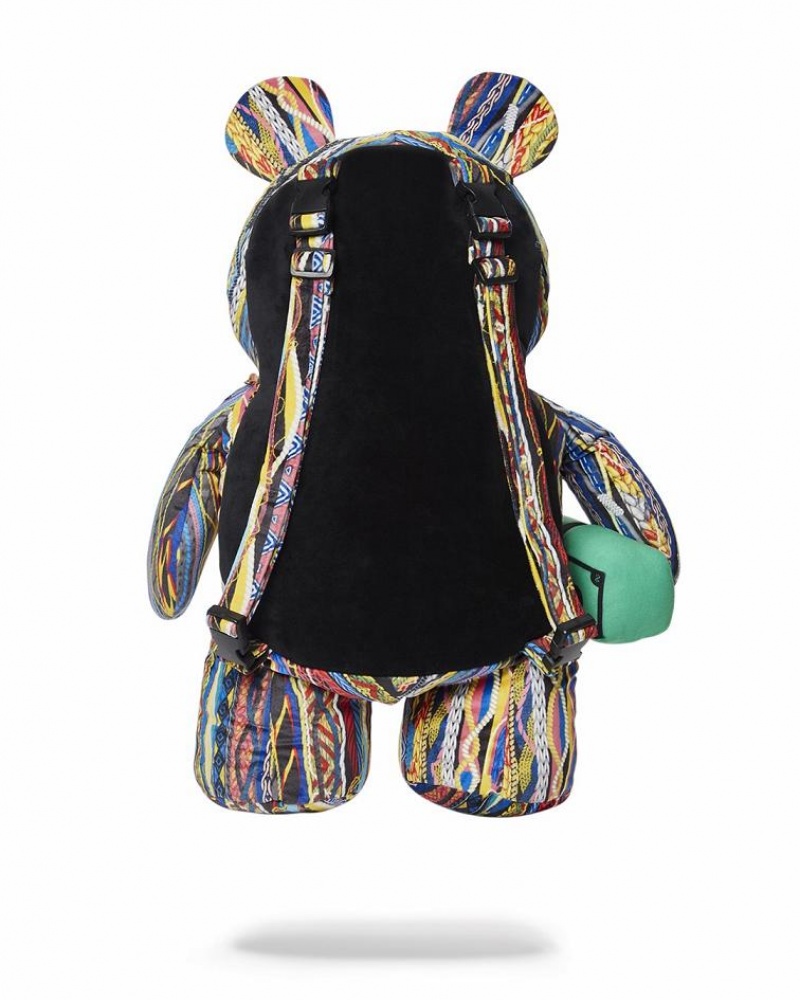 Multicolor Men's Sprayground Teddy Bear Backpacks | FMVI32461