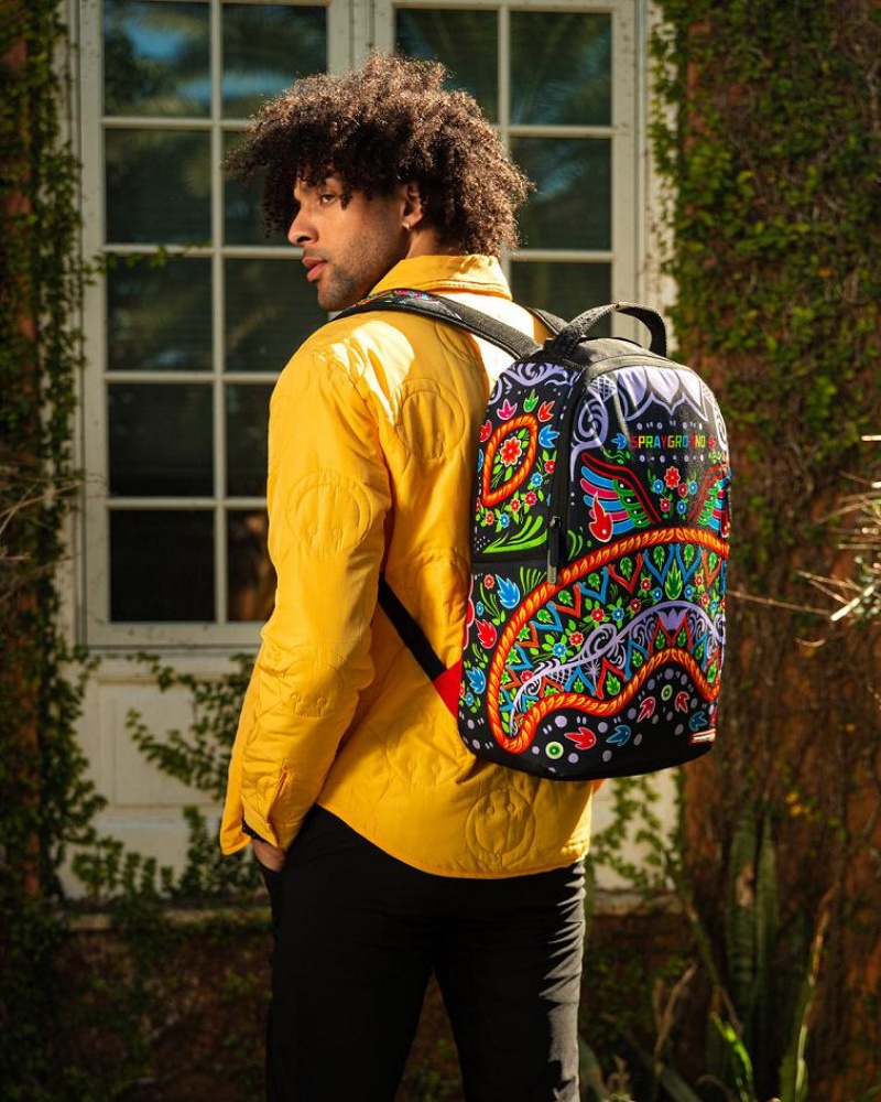 Multicolor Men's Sprayground The Valley Backpacks | IYGL42875