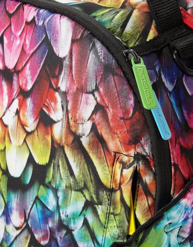 Multicolor Men's Sprayground Tie Dye Wings Backpacks | BNIA93521