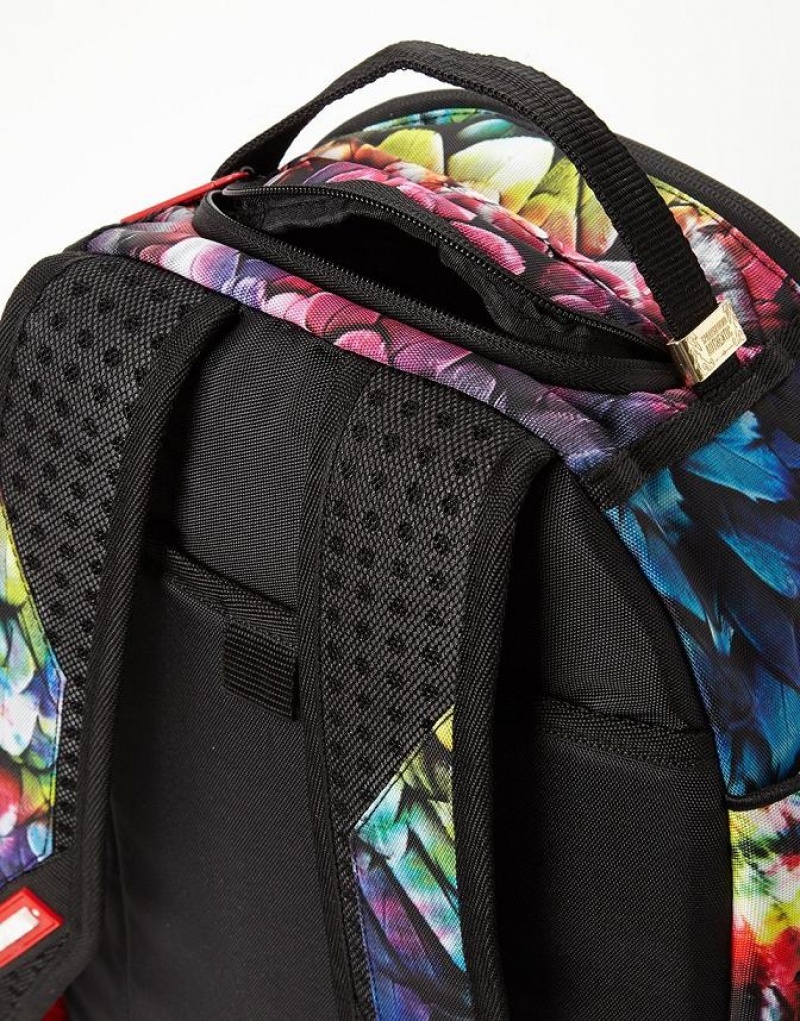 Multicolor Men's Sprayground Tie Dye Wings Backpacks | BNIA93521