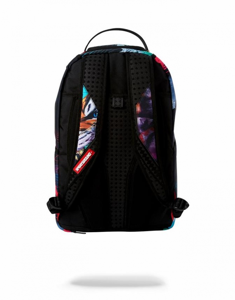 Multicolor Men's Sprayground Tigre Backpacks | TAZG48762