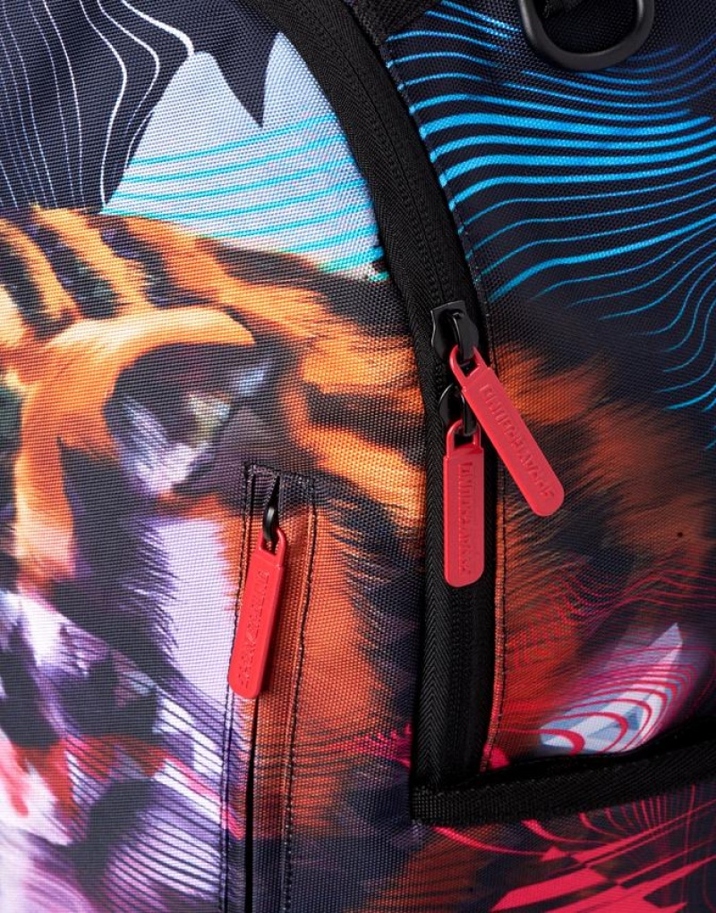 Multicolor Men's Sprayground Tigre Backpacks | TAZG48762