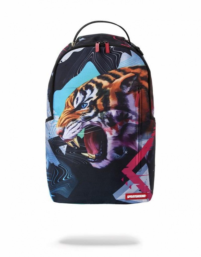 Multicolor Men\'s Sprayground Tigre Backpacks | TAZG48762