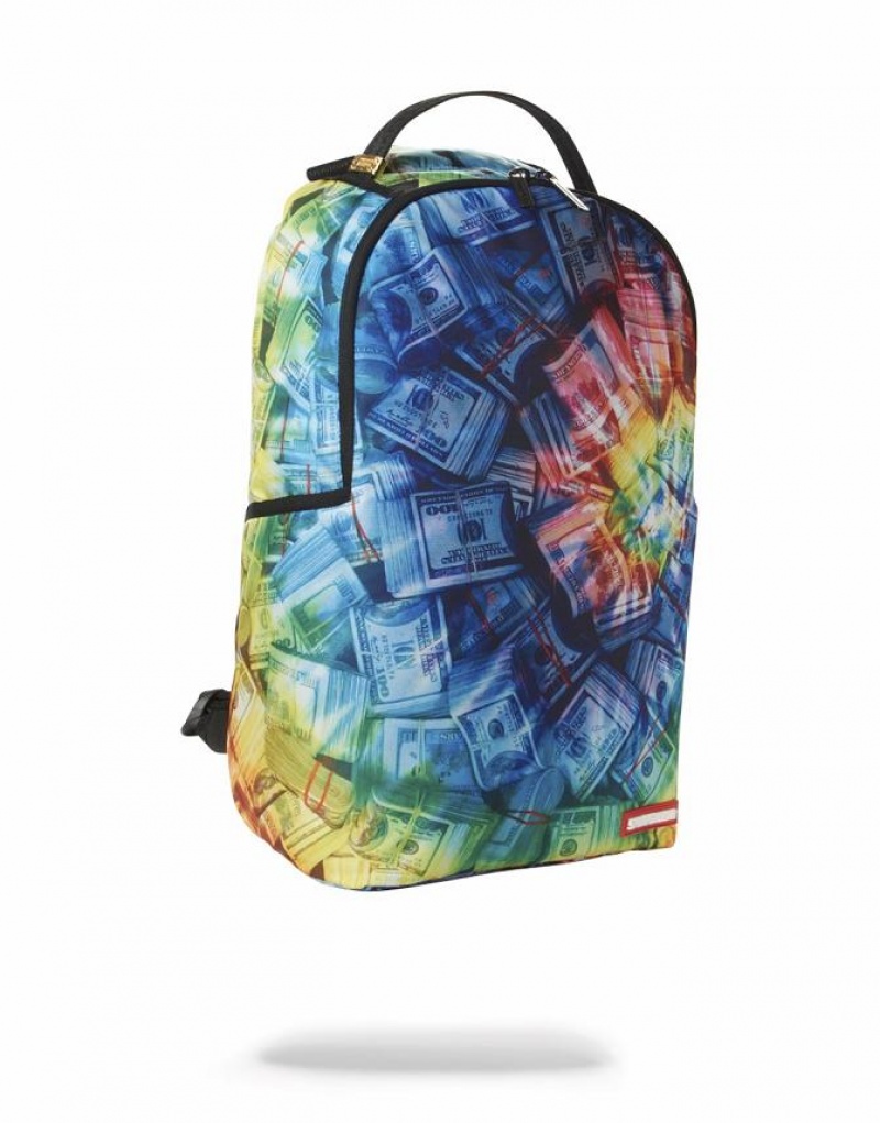 Multicolor Men's Sprayground Touch The Rainbow Backpacks | JBCO16928