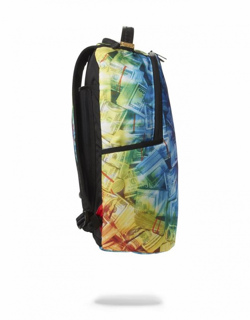 Multicolor Men's Sprayground Touch The Rainbow Backpacks | JBCO16928