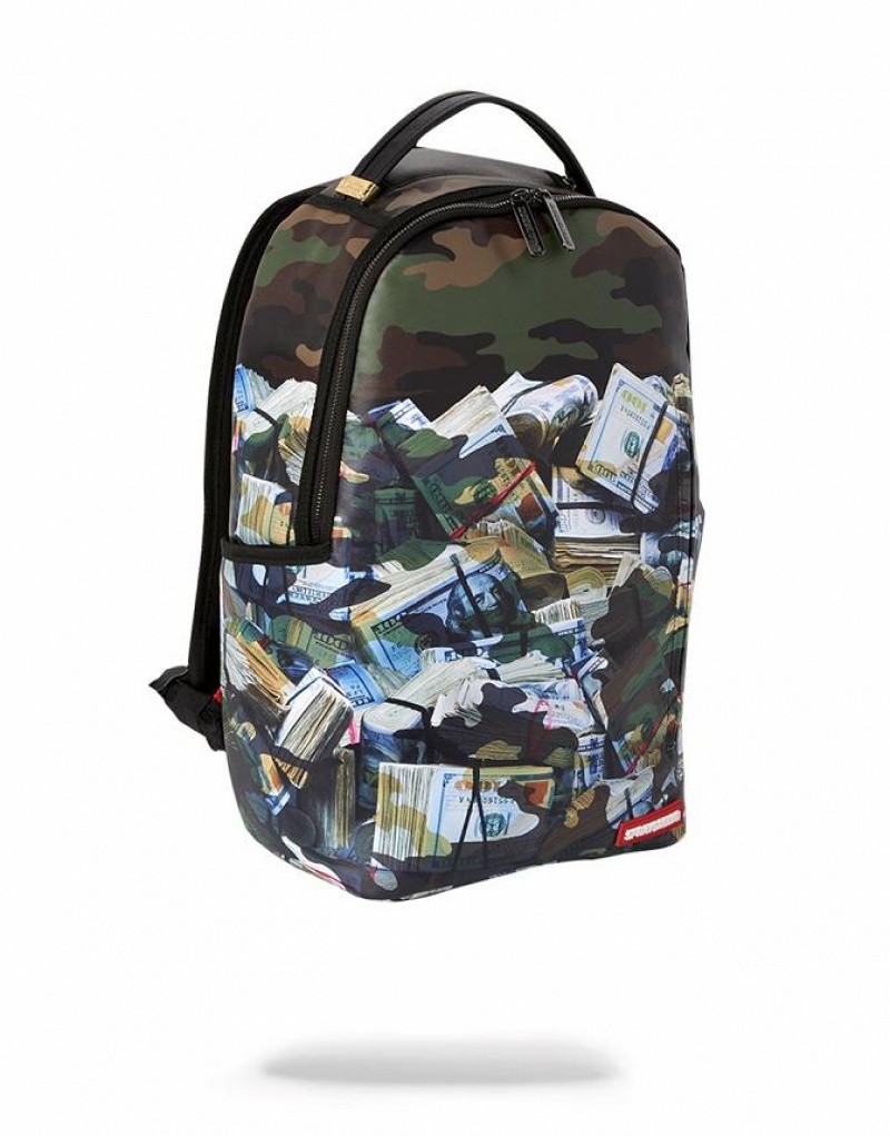 Multicolor Men's Sprayground Tough Money Backpacks | BWFH54806