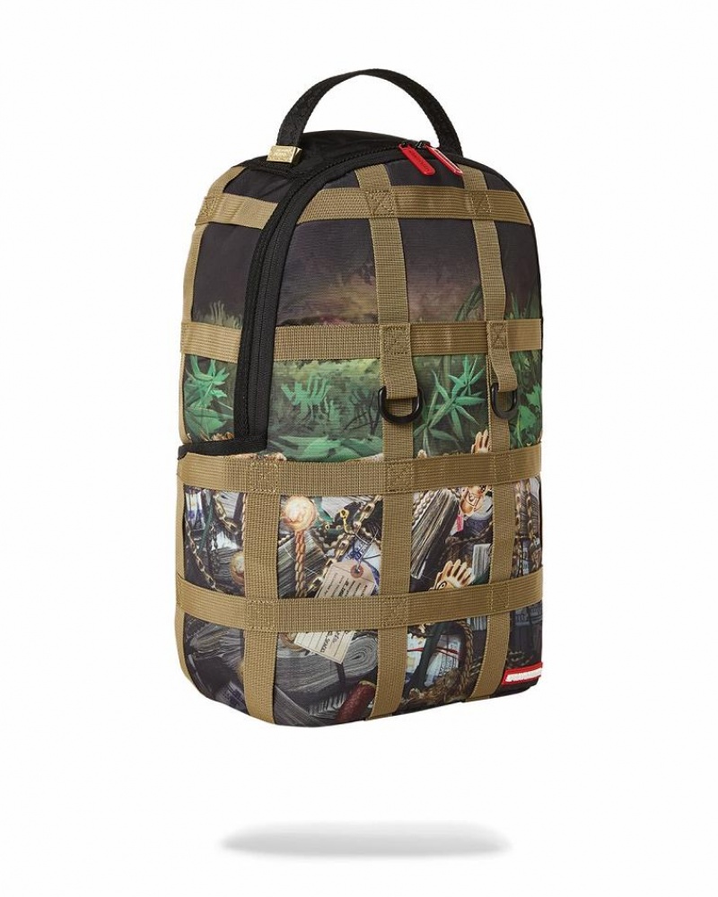 Multicolor Men's Sprayground Treasure Hunt Backpacks | FPRZ82709