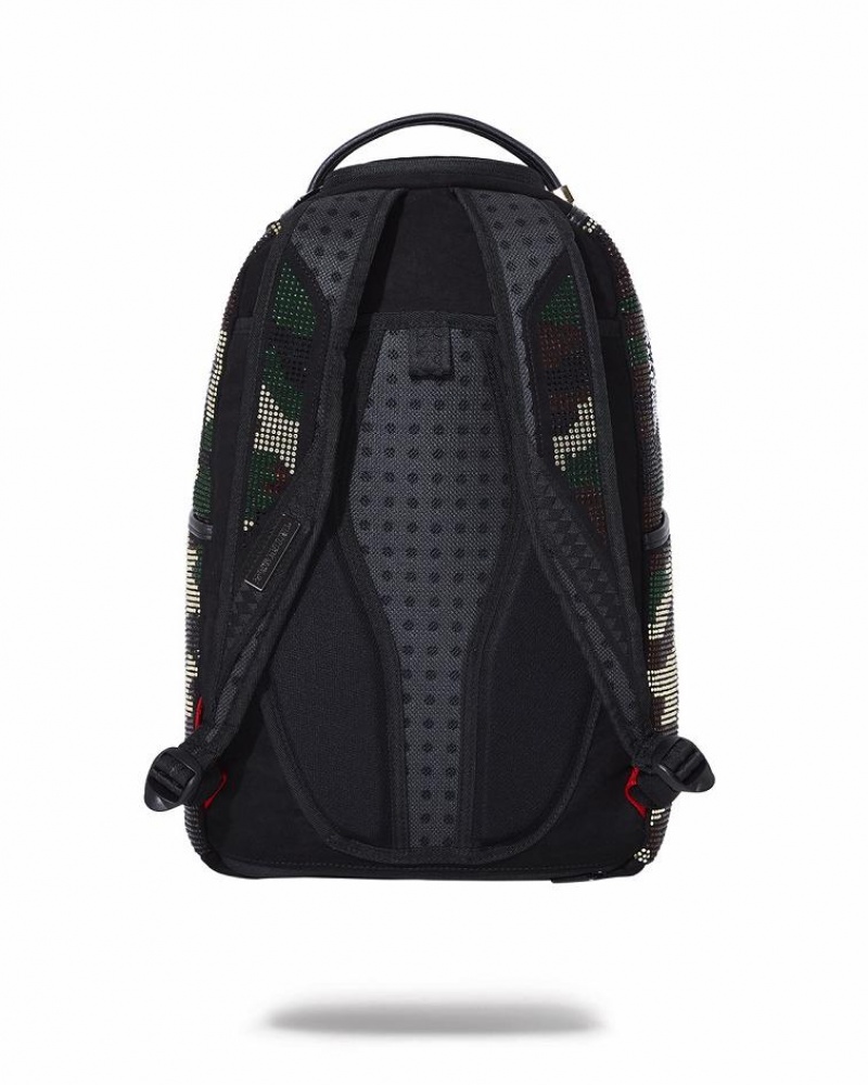 Multicolor Men's Sprayground Trinity Camo Backpacks | WCTU96108