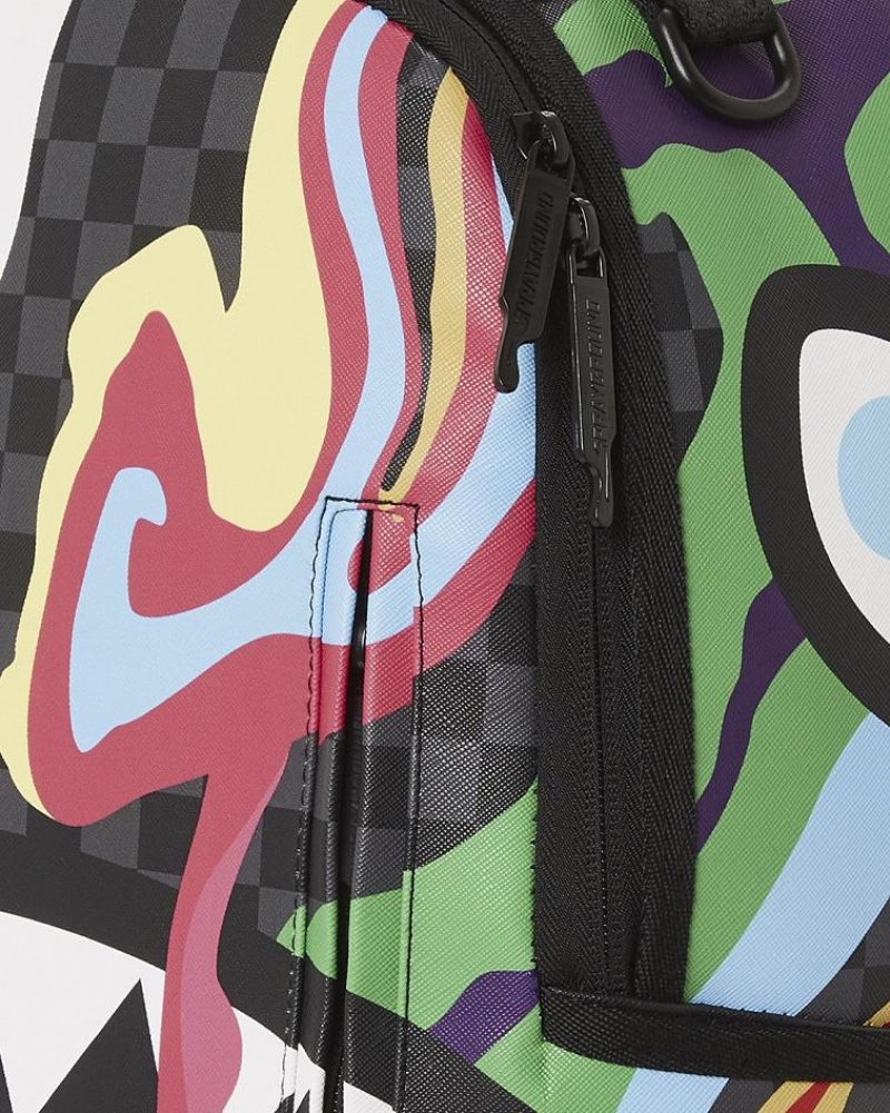 Multicolor Men's Sprayground Trippy Taffy Backpacks | XDUR50387