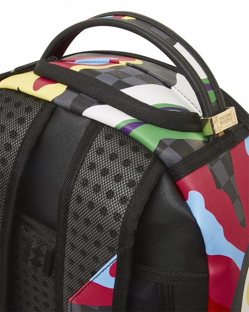 Multicolor Men's Sprayground Trippy Taffy Backpacks | XDUR50387