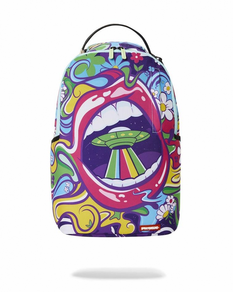 Multicolor Men\'s Sprayground Trips & Lips Backpacks | QRGW61285