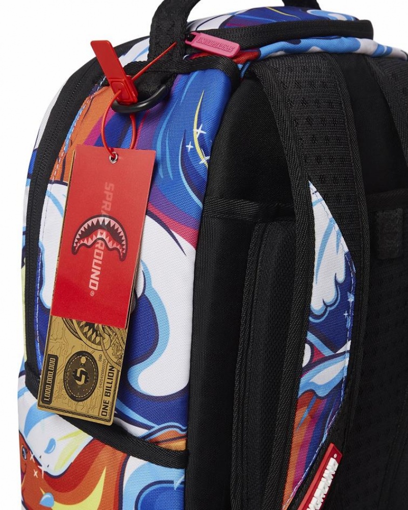 Multicolor Men's Sprayground Tsunami Lover Backpacks | HFPO25309