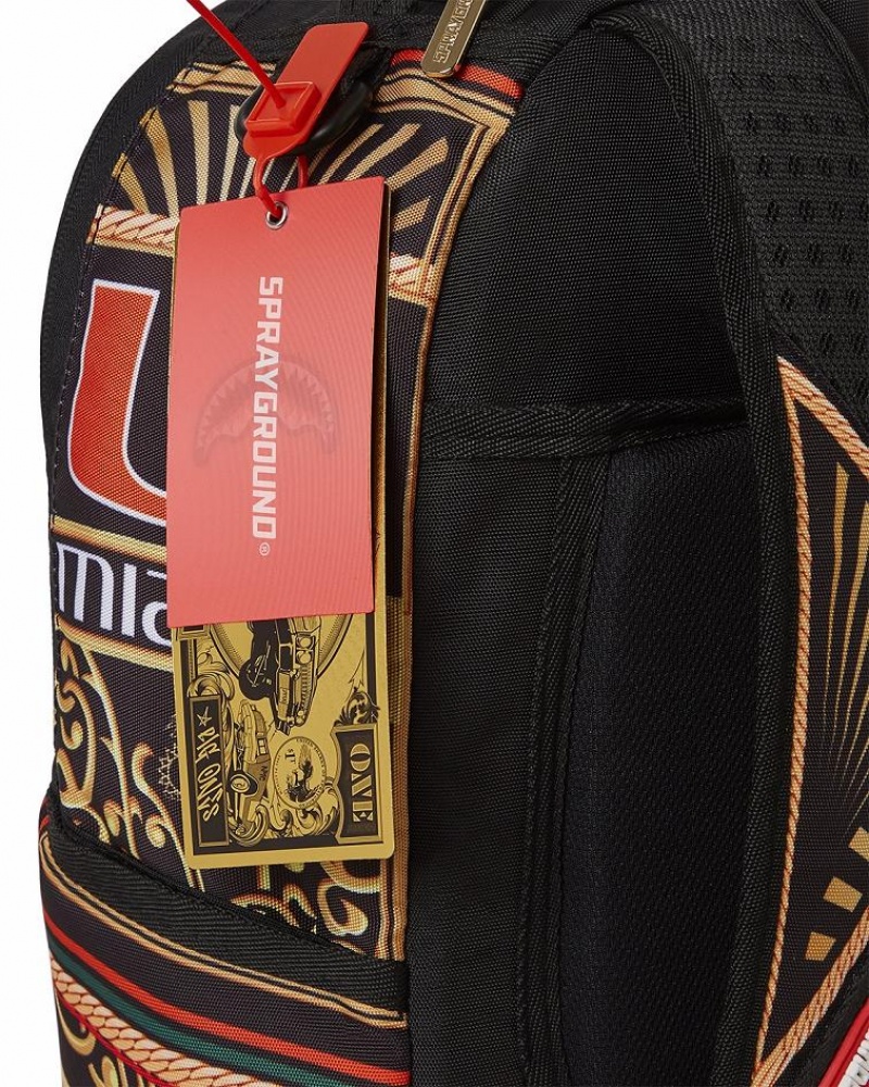 Multicolor Men's Sprayground University Of Miami Backpacks | CZAO62081