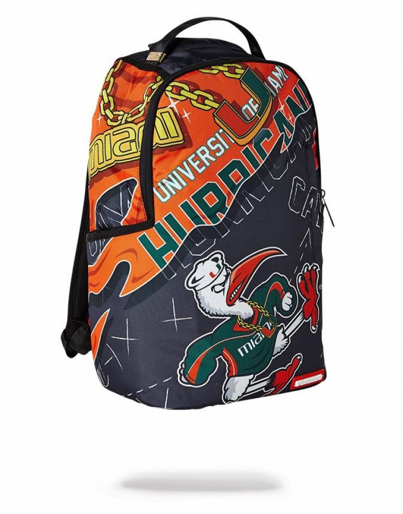 Multicolor Men's Sprayground University Of Miami Backpacks | LJAO35217