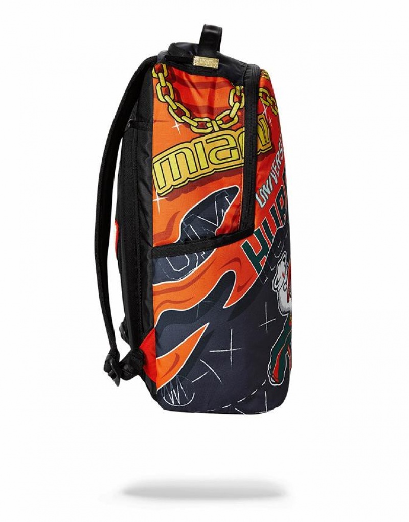 Multicolor Men's Sprayground University Of Miami Backpacks | LJAO35217