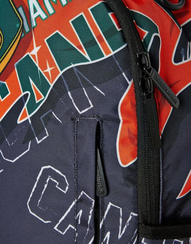 Multicolor Men's Sprayground University Of Miami Backpacks | LJAO35217