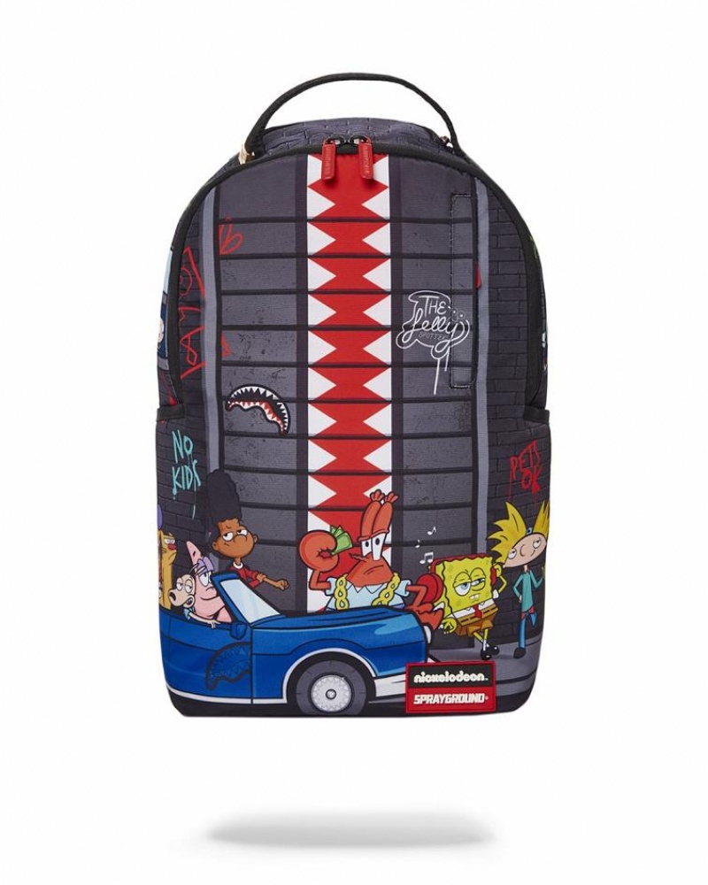 Multicolor Men\'s Sprayground Vertical Shark Backpacks | KHYF36547