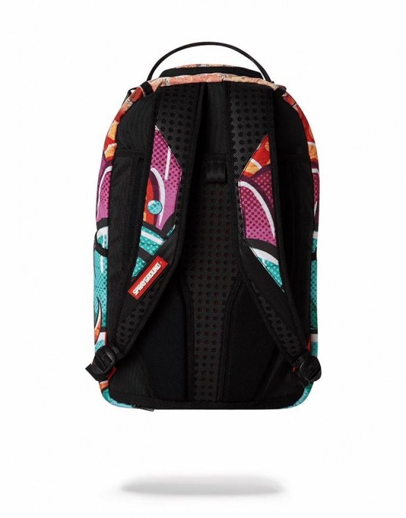 Multicolor Men's Sprayground What Would I Do Backpacks | SNQK35721