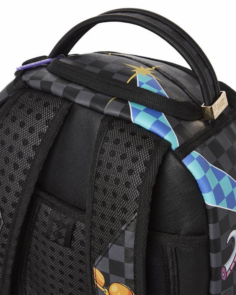 Multicolor Men's Sprayground Wtf Alien Invasion Backpacks | IPFO47315