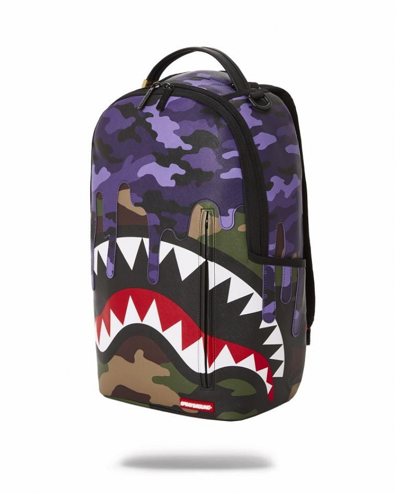 Multicolor Men's Sprayground Xtc Purple Mountaineer Backpacks | AZRN25163