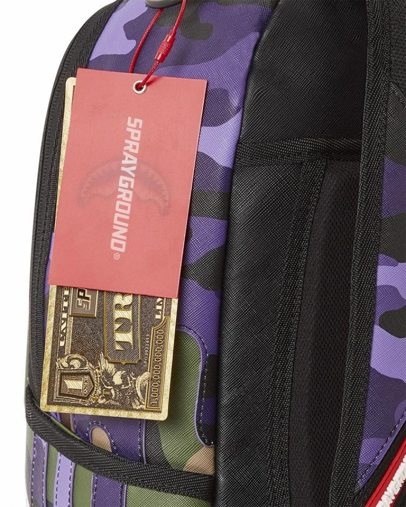 Multicolor Men's Sprayground Xtc Purple Mountaineer Backpacks | AZRN25163