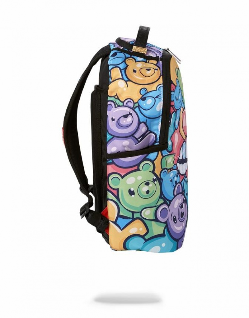 Multicolor Men's Sprayground Yummy Gummy Lips Backpacks | NEGV54297