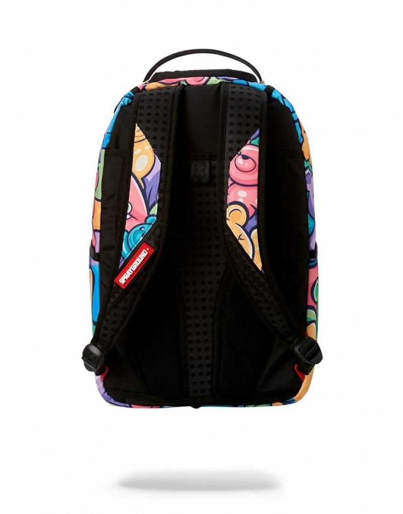 Multicolor Men's Sprayground Yummy Gummy Lips Backpacks | NEGV54297