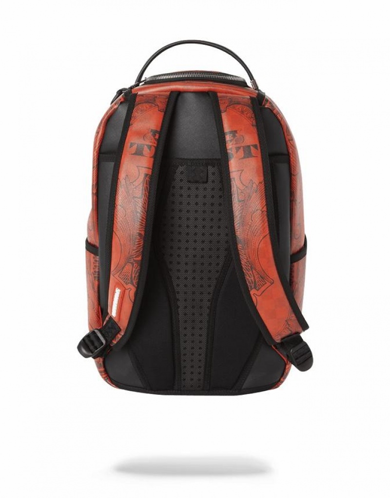 Orange Men's Sprayground In God We Backpacks | TPOU56137